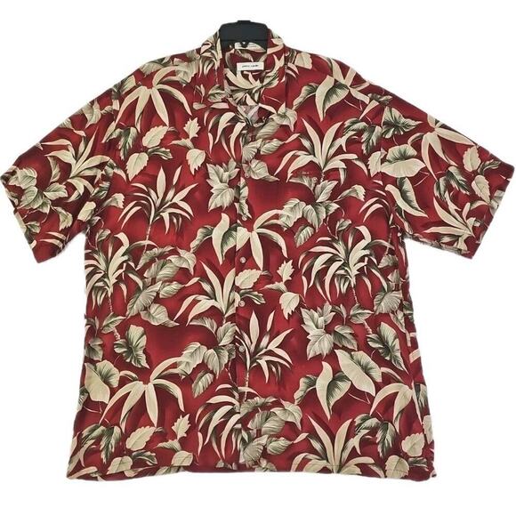 Pierre Cardin~Men's Size XL~Brown Hawaiian Shirt Rayon Short Sleeve Floral Prnt. - Picture 5 of 10